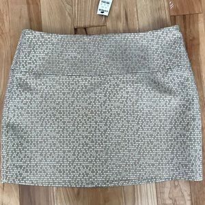 Express Gold Metallic Mini Skirt NWT